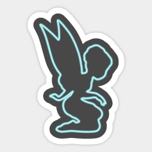 80's Gift 80s Retro Neon Sign Fairy Sticker